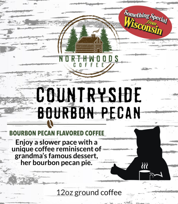 Label for the Countryside Bourbon Pecan coffee